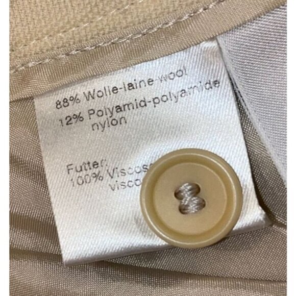 Akris Punto Womens Beige Wool-Blend High Waist Wide-Leg Dress Pants Size 4 - Picture 9 of 10